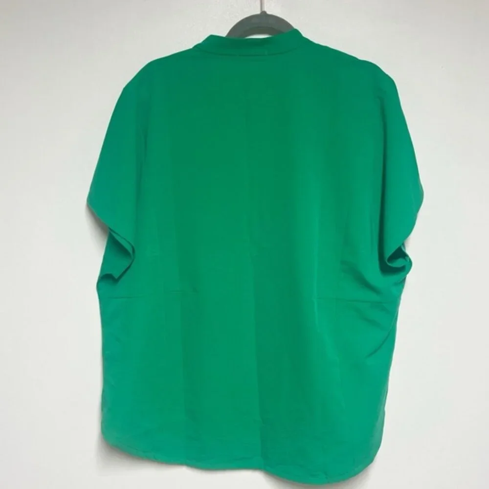 NWOT FIGS Montex Scrub Top Green Womens XXl Indocyanine Green - Picture 2 of 5